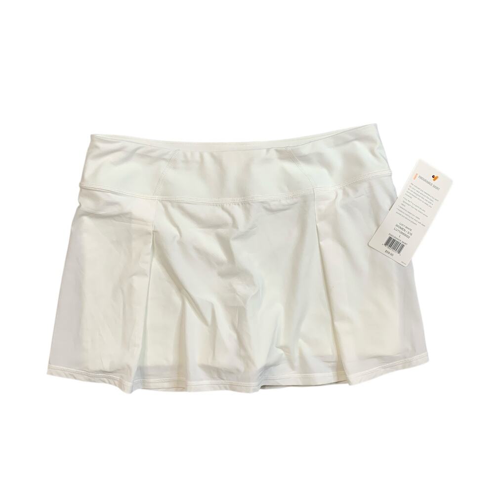 Lucy Skirt Womens L Large White Endurance Lined Shorts Performance Mini Skort